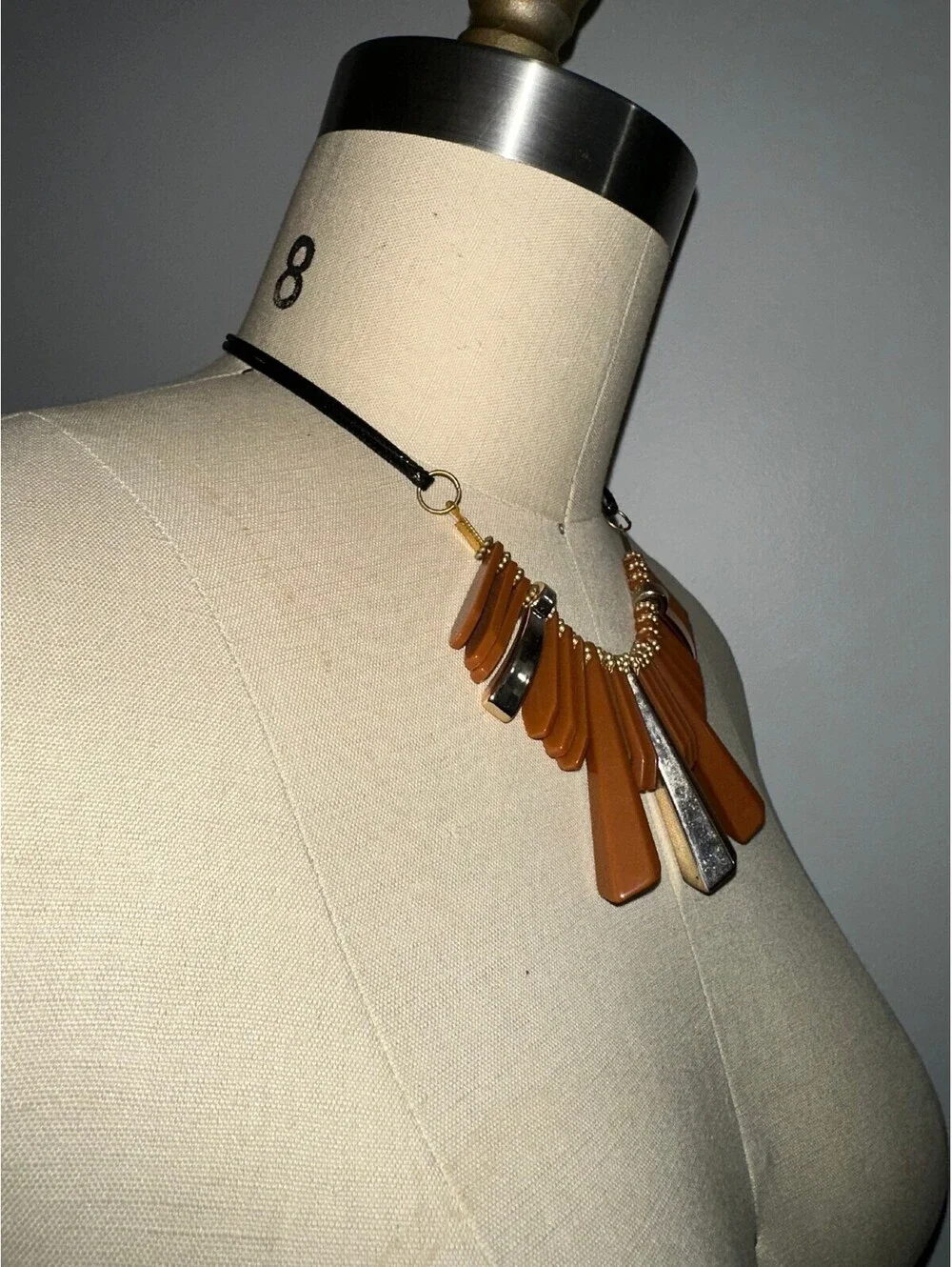 Y2K Two-Tone Earthy Maximalist Statement Necklace